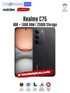 Realme C75 - 8GB RAM - 256GB Storage - PTA Approved - 12 Months Warranty - Black - The Original Bro Mobiles - TOB35